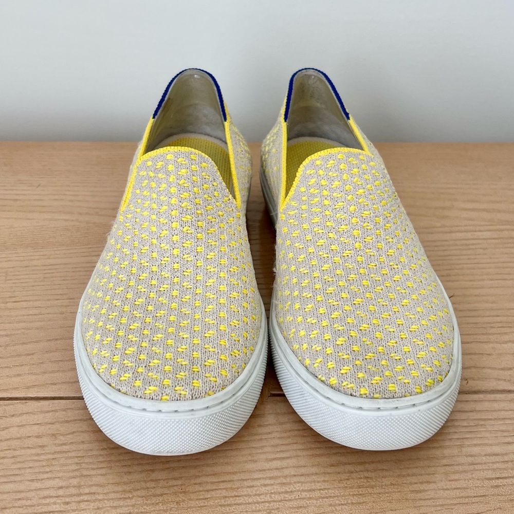 ROTHY’S Sunshine Yellow Honeycomb Slip-on Sneakers